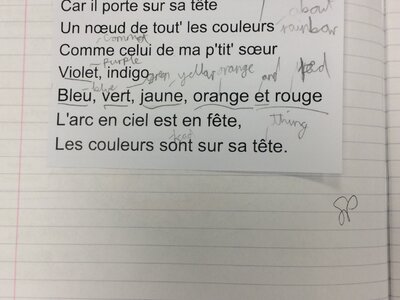 Image of Year 3 (Class 9) - French - Poems
