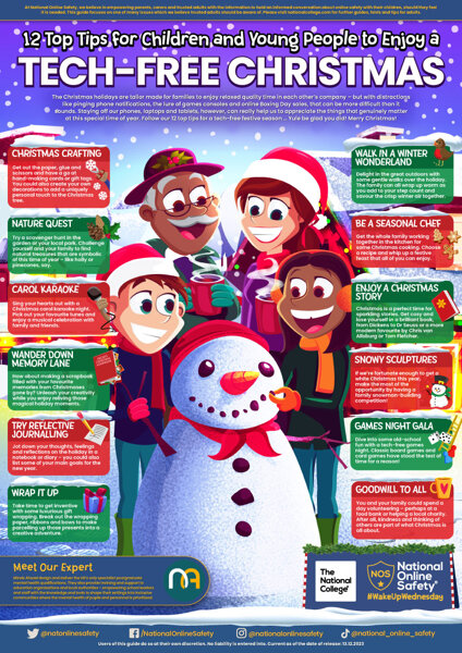 Image of FAO Parents & Carers - 12 Top Tips for a Tech-Free  Christmas