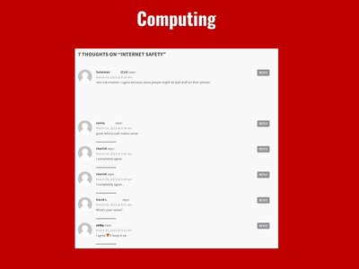 Image of Curriculum - Computing - Wordpress Comments
