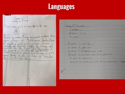 Image of Curriculum - Languages - French Work Examples