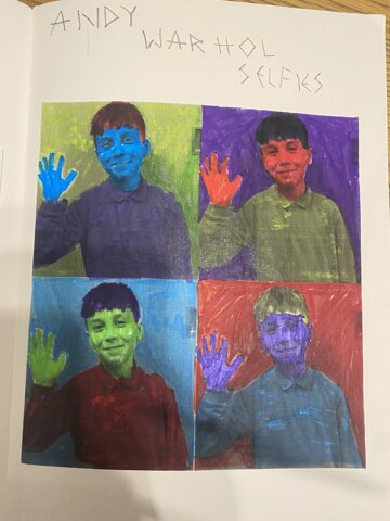 Image of Year 6 (Class 17) - Art - Andy Warhol Style Selfies