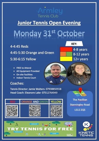 Image of Armley Tennis Club - Open Evening