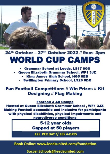 Image of Leeds United Foundation Camps - October Half Term